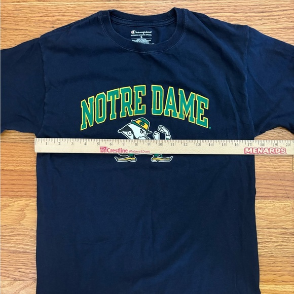 Champion Notre Dame Tshirt Women’s Small Blue Logo Shirt Collegiate NCAA Top - Picture 4 of 5